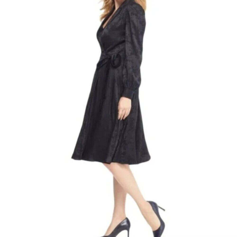 Gal Meets Glam NWT Ivy Bouquet Jacquard Wrap Dress Size 4 - Picture 3 of 10
